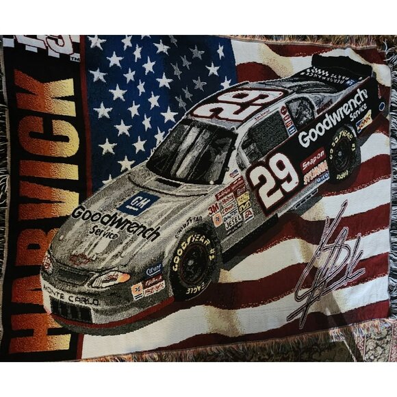 Kevin Harvick #29 Goodwrench Racing Tapestry Throw Blanket NASCAR Fan Decor - Picture 1 of 2
